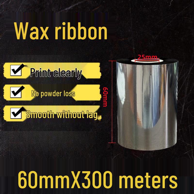 Улучшенная восковая термотрансферная лента 110мм×300м для печати этикеток на медной бумаге, 110мм×70м двухосевая карбоновая