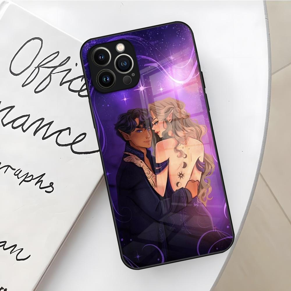 Чехол для телефона Acotar A Court of Mist and Fury для Iphone 17 16 Air 15 14 12 11 13 Pro Max Mini X Xr Xs Se Стеклянная крышка Puls