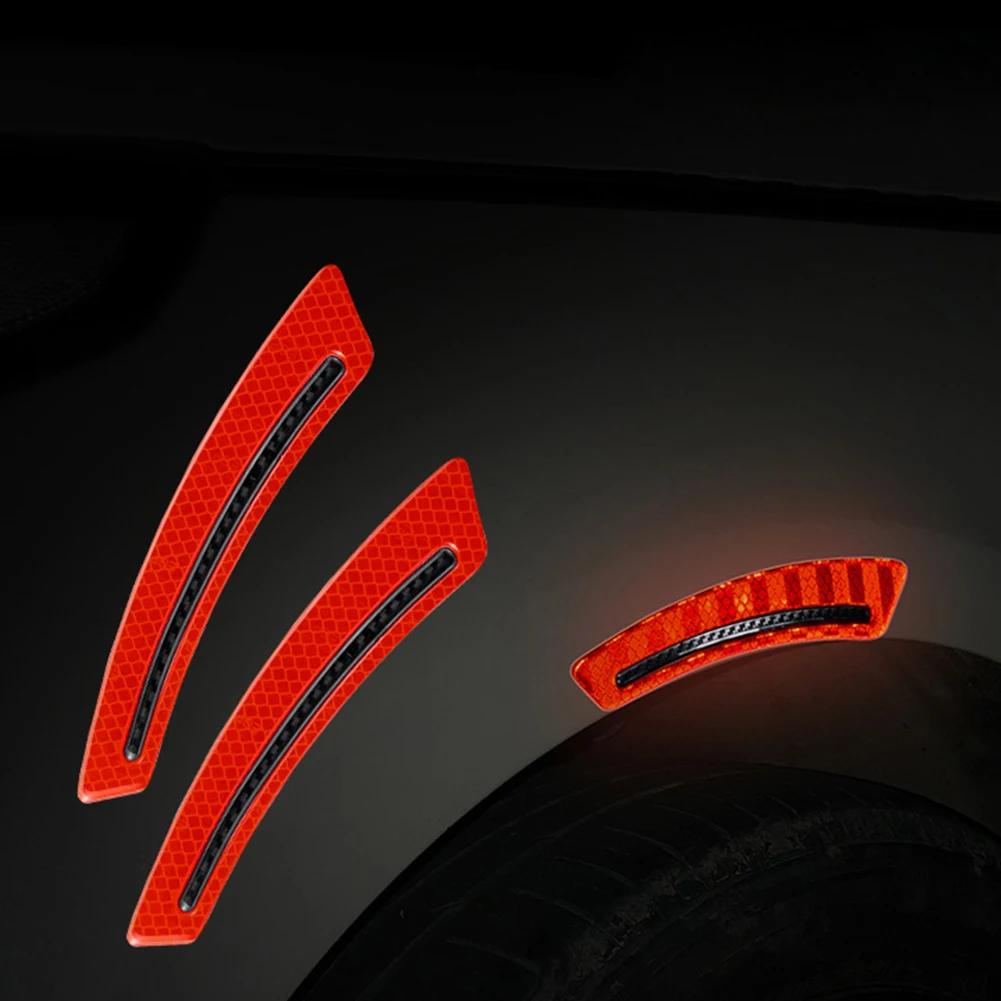 2Pcs Car Safety Warning Decal Mark Car Reflective Stickers Tape Reflective Strips Car Accessories Exterior Car Reflector Sticker