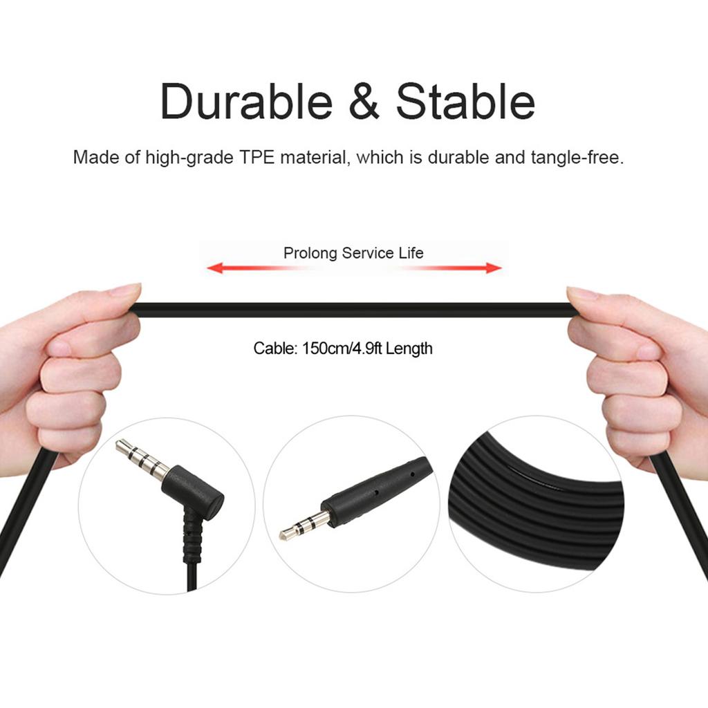 3.5mm to 2.5mm Audio Cable for  OE2 Headset with Mic Volume Control Line control Headphones Cord Line