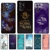 Чехол для телефона Sarah J Maas «Королевство шипов и роз» Для Samsung Galaxy S24 S25 S23 S22 Ultra Note 10 20 Plus S20 S21 FE Чехол