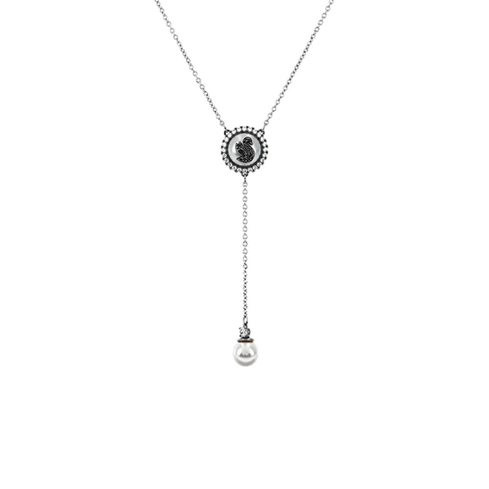 Swarovski 5681403 Жемчужно-серый лебедь Y-образное колье