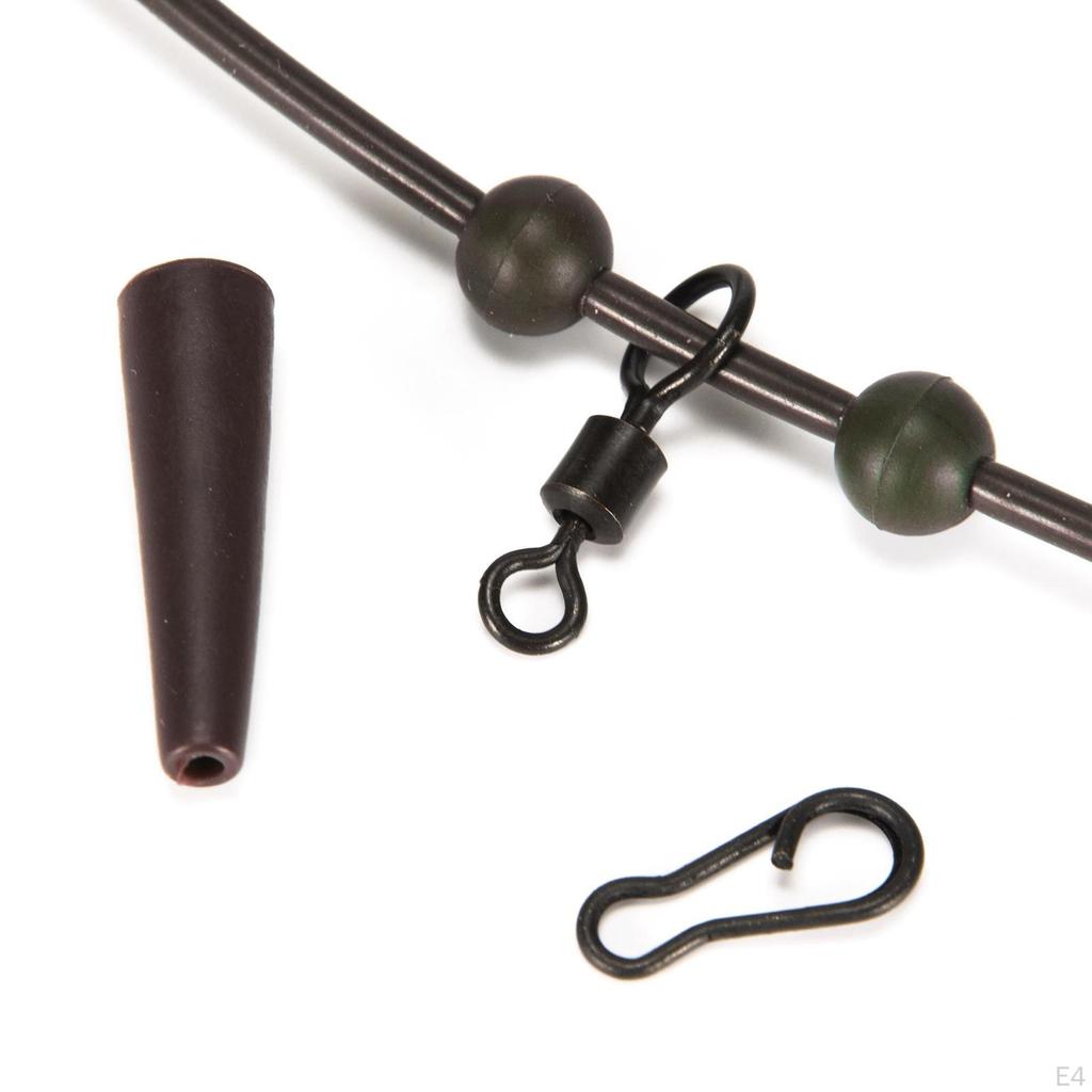 Fishing Rig Tube Carp Helicopter Hair Sleeves Hose Swivel Clips Kits