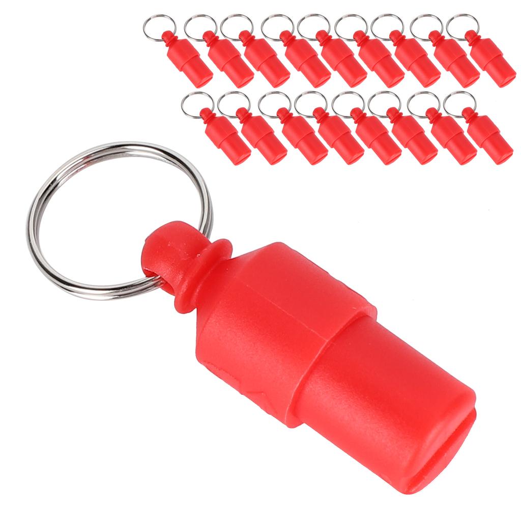 20pcs AntiLost Pet Dog Cat ID Name Address Label Storage Barrel Tube Collar Pendant(Red )