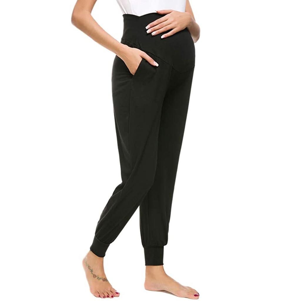 Женские цветные карманы Повседневные свободные брюки для беременных с поддержкой живота