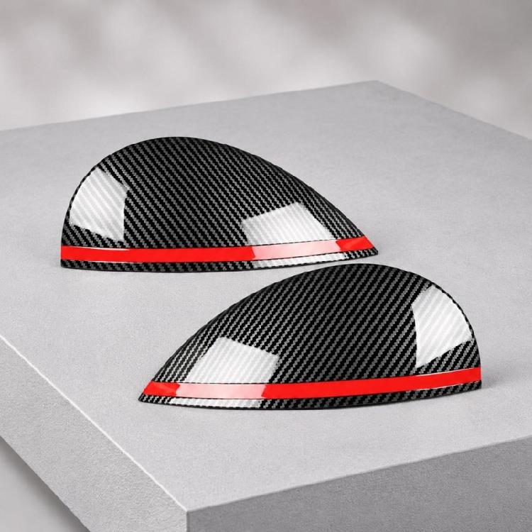 Listed F55 F56 F57 Lamp Brow Trim Pair, Coated Accent Pieces with Adhesive Mounting and Model-Year Fit Details
