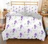 Лавандовый комплект пододеяльника размера кинг, фиолетовые цветы, романтичный изысканный комплект постельного белья для девушек и женщин, набор из 3 предметов с 2 наволочками