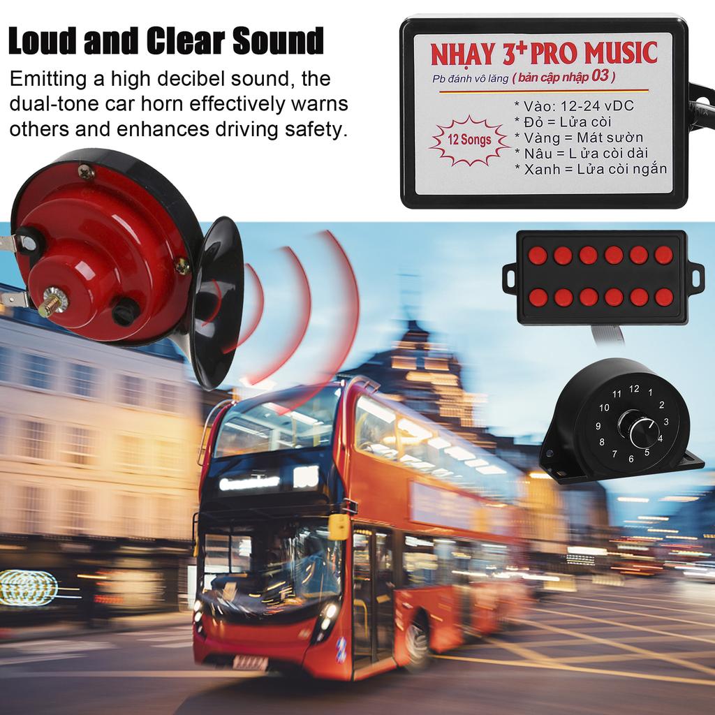 2 шт., 12 В, универсальный двухтональный звуковой сигнал для автомобиля, мотоцикла, воздушный звуковой сигнал, громкий электрический звуковой сигнал в виде улитки, водонепроницаемый