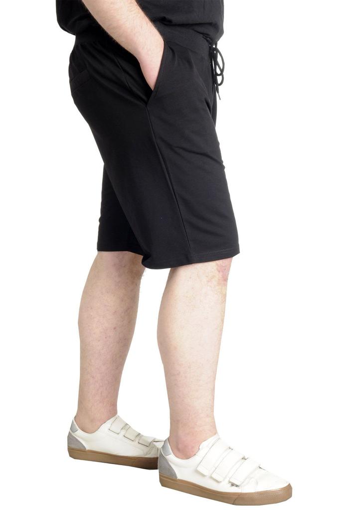 Мужские шорты больших размеров и шорты-бермуды размера плюс Xl Мужские капри мулине больших размеров с боковым карманом 20501 Черный