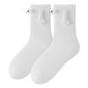 1 Pair Linking Couple Socks Magnetic Suction 3D Doll Couple Socks Couple Holding Hands Funny Socks Mid-Tube Cute Socks Funny Gifts for Women Men