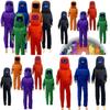 Kids 3pcs Among Us Cosplay Costume Children Halloween Party Show Sets Jumpsuit