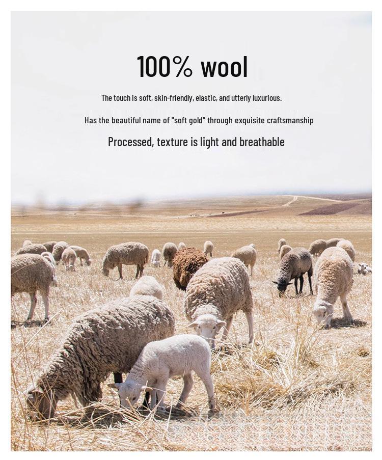 Мужской джемпер из чистой шерсти с полувысоким воротником и кашемиром – Осенне-зимний Business Casual