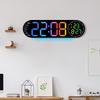 RGB LED Цифровые Настенные Часы - Большой Экран, Смена Цвета, Многофункциональные для Гостиной