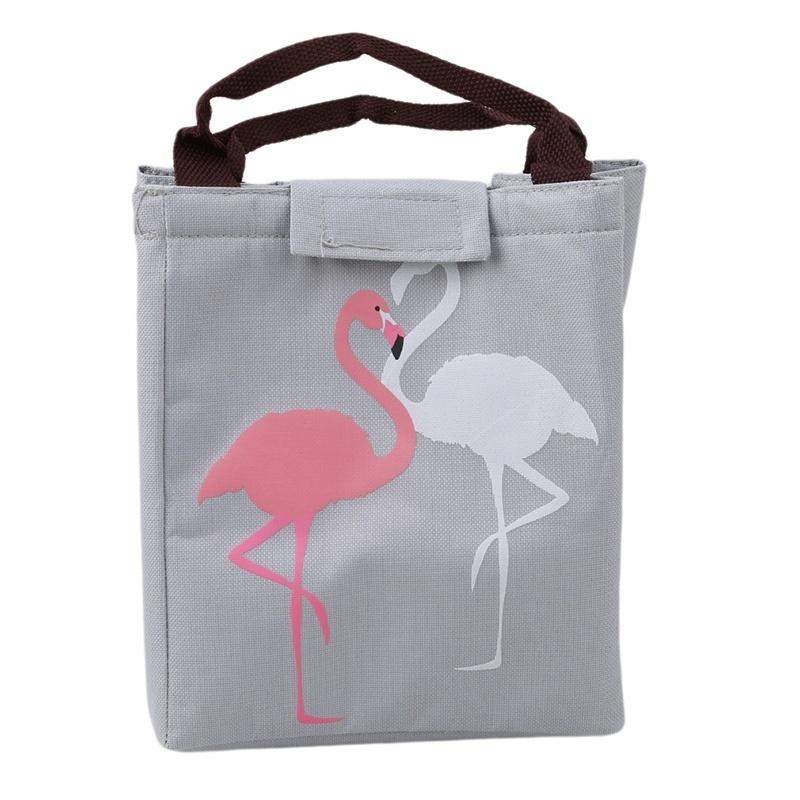 Leisure Cute Animal Flamingo Lunch Bag Girl Portable Insulated Cooler Bags Thermal Food Picnic Bags