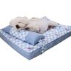 Pet Fluffy Square All Pet Pet Включает кровать для питомца со съемной подушкой Light Bed, кровать, собака, кошка, форма, питомец, времена года, диван, подушка, подушка, (С, Синий)
