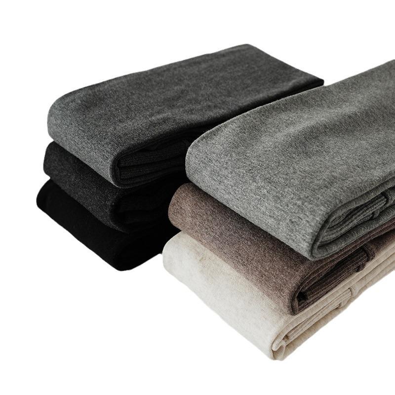 "Серые хлопковые бархатные облегающие колготки на осень-зиму"