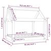 822207 vidaXL Dog Bed 81x60x70 Cm Solid Pine Wood