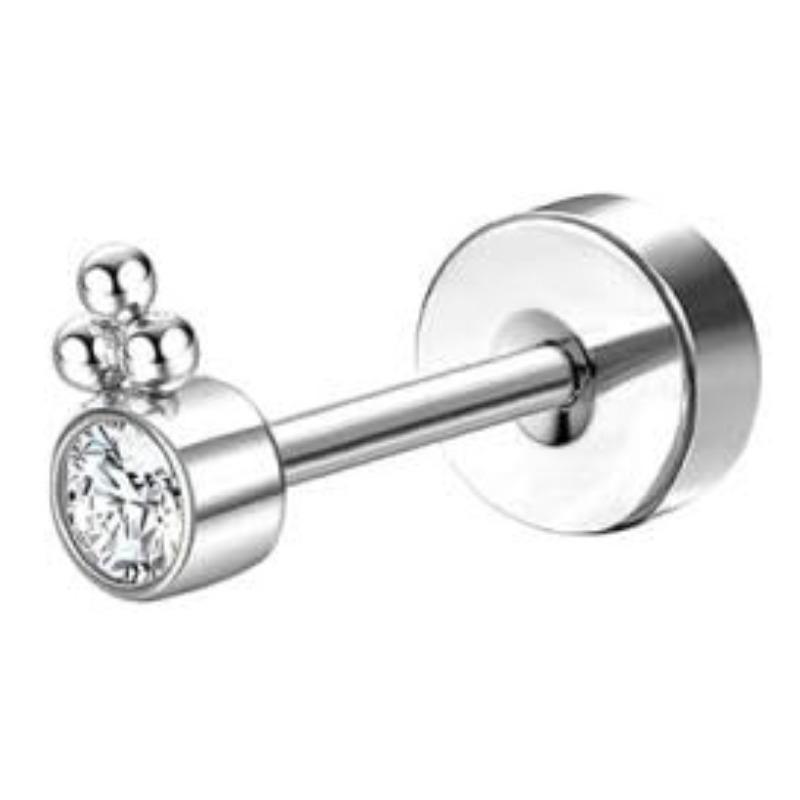 Серьги Bobisty 1 шт. для чувствительных ушей, серьги из хирургической нержавеющей стали для женщин, изящные серьги-гвоздики с плоской застежкой для хряща уха.