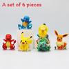 Bulbasaur Psyduck Charmander Squirtle Eevee Model Doll Ornament Set
