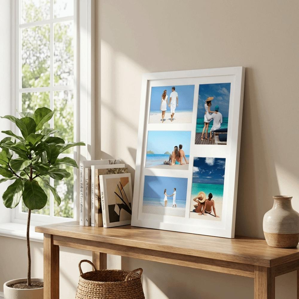 Handmade Wooden Picture Frame Multi-functional Collage Frame Multi-Photo Display