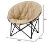 IRIS OHYAMA Уличный стул Moon Chair Компактный бежевый стул для хранения походного снаряжения Выдвижной тип Легкая сборка Уличный гамак Подарок