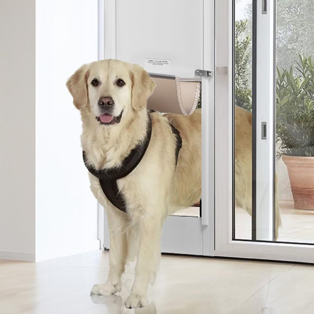 Dog Door for Sliding Glass Door 75 7/8"-80 11/16" Adjustable Height L