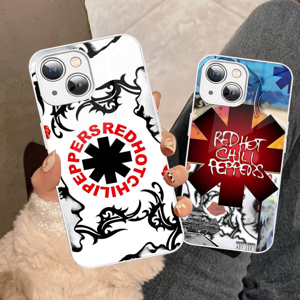 Закаленное стекло Red Hot Chili P-Peppers Band для iPhone 14 13 12 11 Pro Mini XS MAX 14Plus X XS XR Чехол