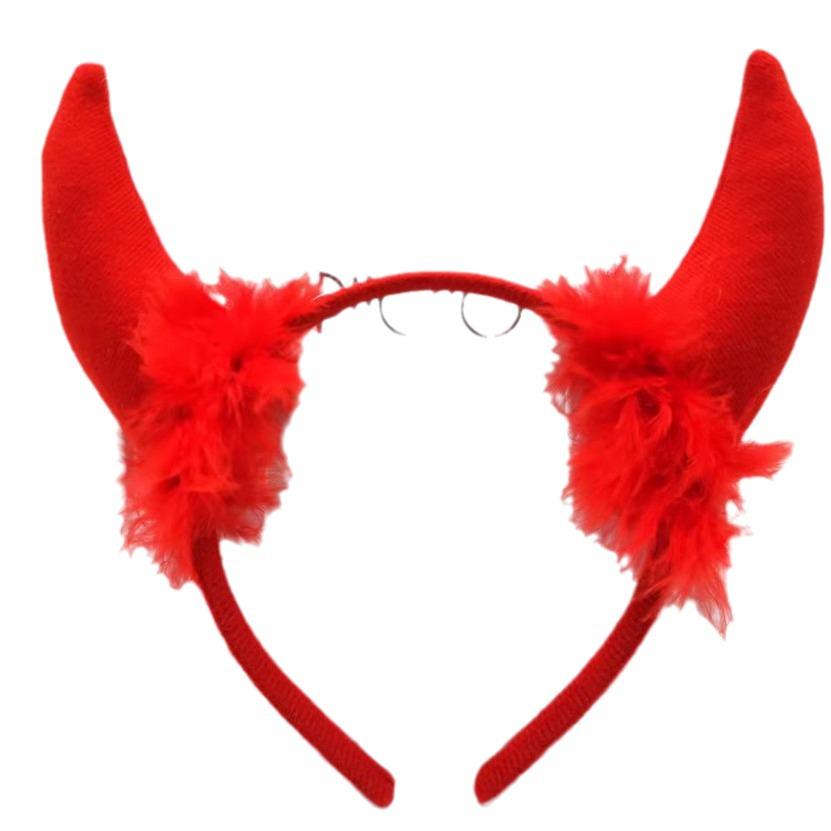 Золотой блестящий головной убор с дьявольскими рожками из пайеток для рождественского и хэллоуинского выступления.