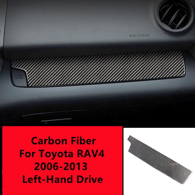 Углеродное волокно Автомобильный центр Панель управления Руль Декоративная крышка Наклейка Наклейка для Toyota RAV4 Внутренняя часть автомобиля