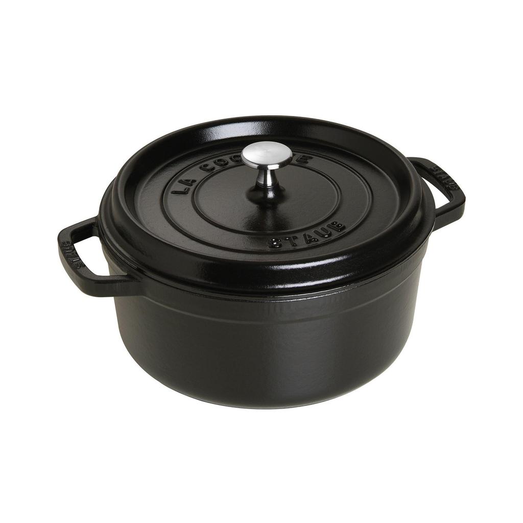 Staub 4 Quart Cocotte Round 4 Qt Black 1102425