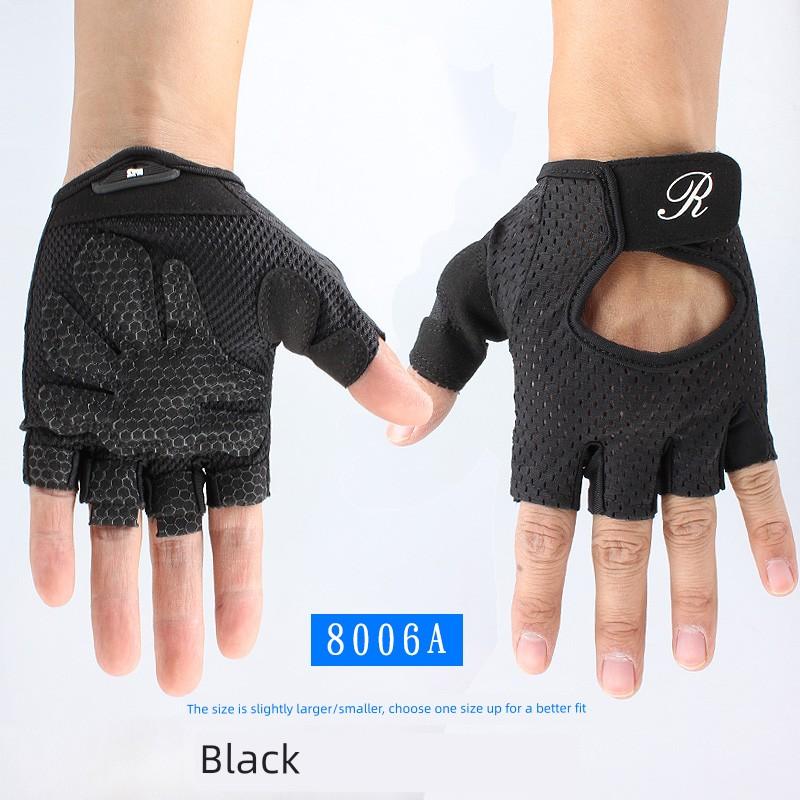 Fitness Gloves Men's and Women's Breathable Thin Equipment Training Anti-Cocoon Half Finger Exercise Wait Lifting Spinning Non Slip Palm Protector