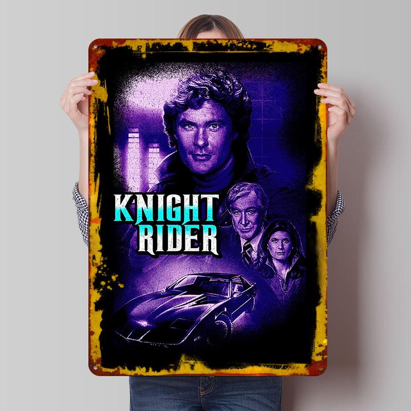 Knight Rider Retro Metal Poster Customized Wall Art Retro Vintage Tinplate Signs for Decoration Bedroom Decorations Wand Deko