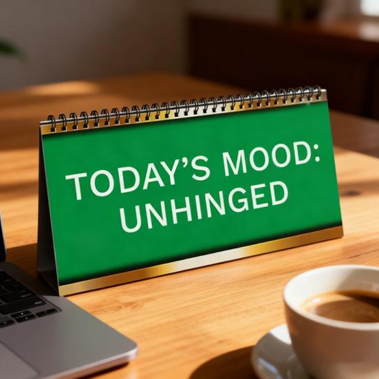 Забавная настольная табличка с саркастическими надписями «13 переворачивающихся сообщений». Прикольный подарок для учителей, медсестер, офисных сотрудников, коллег.