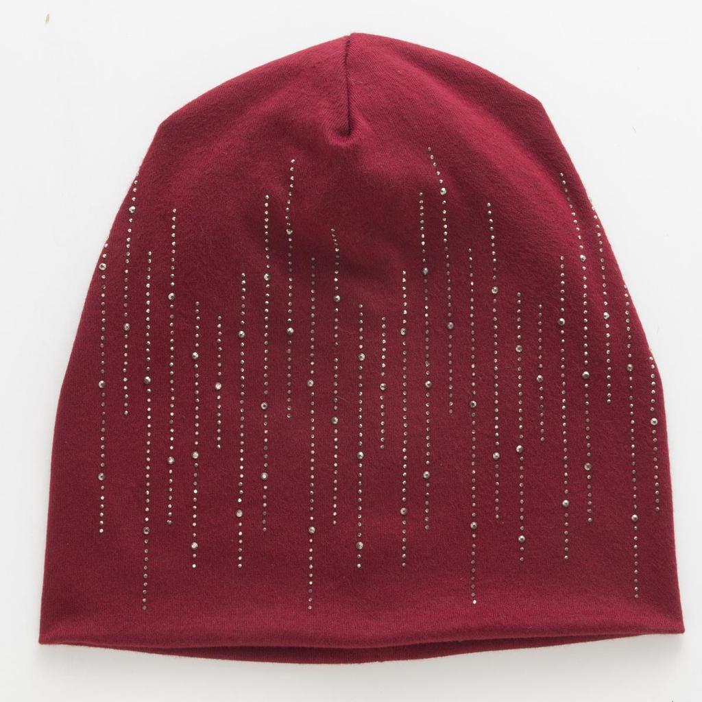 Осенне-зимняя шапка-пуловер для пар, вязаная двухслойная кашемировая теплая детская шапка с бриллиантами