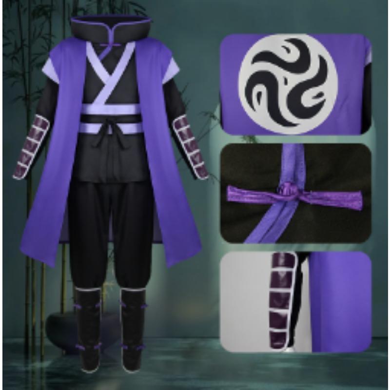 Qi Shadow Assassin Cosplay Performance Set, Scissor Seven Anime Game Full Role Play Outfit