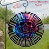 Passionate Pirate Skull Wind Spinner Metal Art for Garden Patio Decor Rotating Hook Nautical Theme Outdoor Indoor Decorations