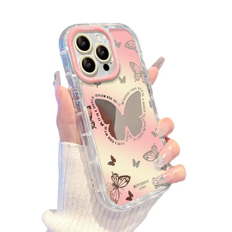 For IPhone 17 Mobile Phone Case for IPhone 14 Blooming Butterfly 13 Mirror 12pro Transparent Soft Edge Xs/15 Silicone