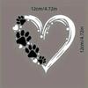 1PC Heart Paw Print Car Stickers Waterproof for Trunk Laptop Motorcylcle Vinyl Decals Scratches Cover Funny Auto Decoration