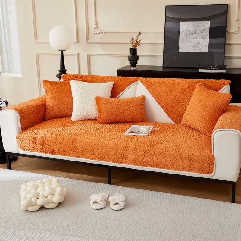 Новые утолщенные плюшевые чехлы для диванов в форме камней, чехол для дивана, противоскользящая защита для дивана, съемный чехол для дивана, подушка для гостиной