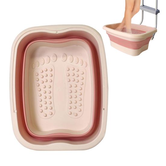 Yousheng Foldable Wash Basin Plastic Portable Pool Foot Bath Basin Kitchen Fruit Vegetable Washing Basin Footbath Tub Camping Laundry Car Wash Basin