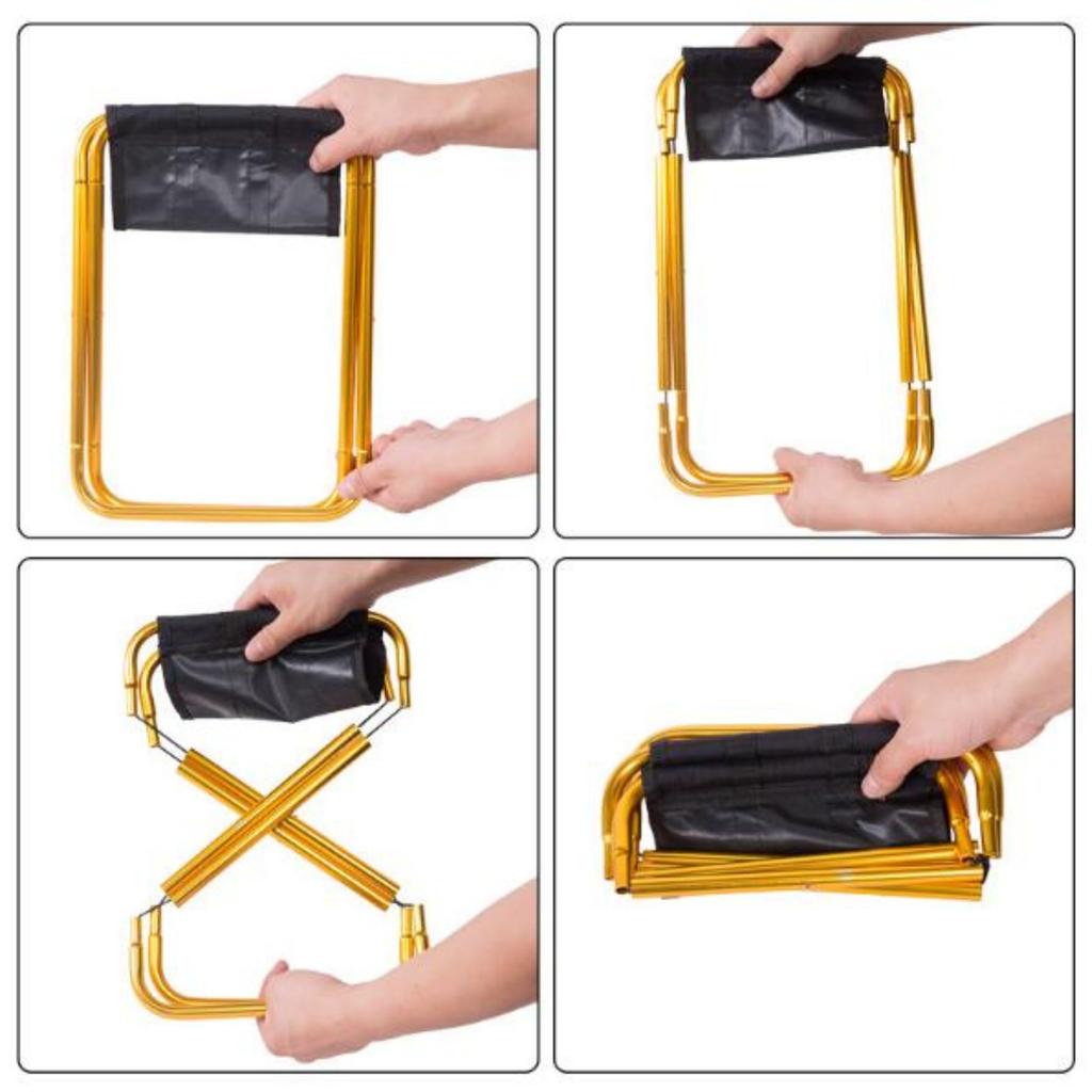 Komorebiya Outdoor Chair, Ultra-Lightweight, Folding, Aluminum Alloy, with Storage Bag, OD25 (Silver)