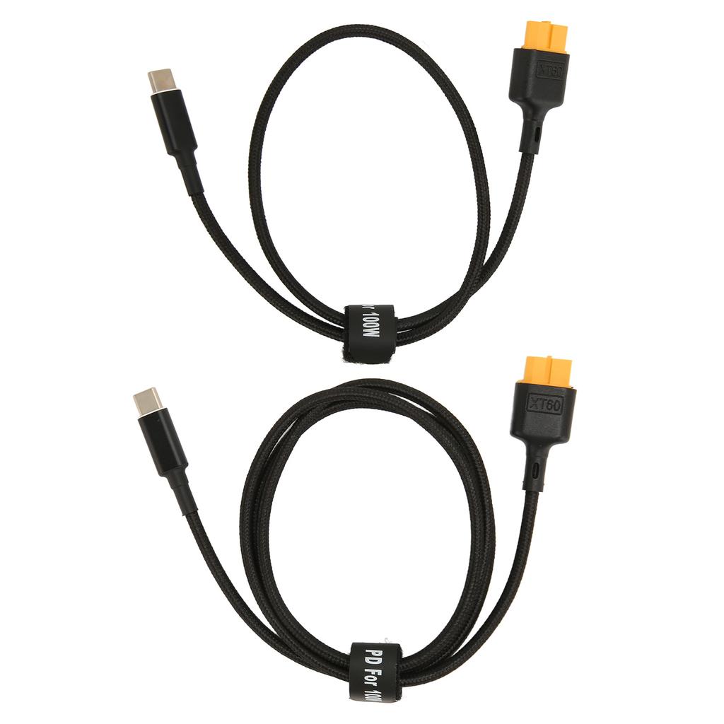 Type C To XT60 Charging Cable Stable USB C To XT60 Cord Portable Data Transfer PD 100W Charging Lightweight for RC