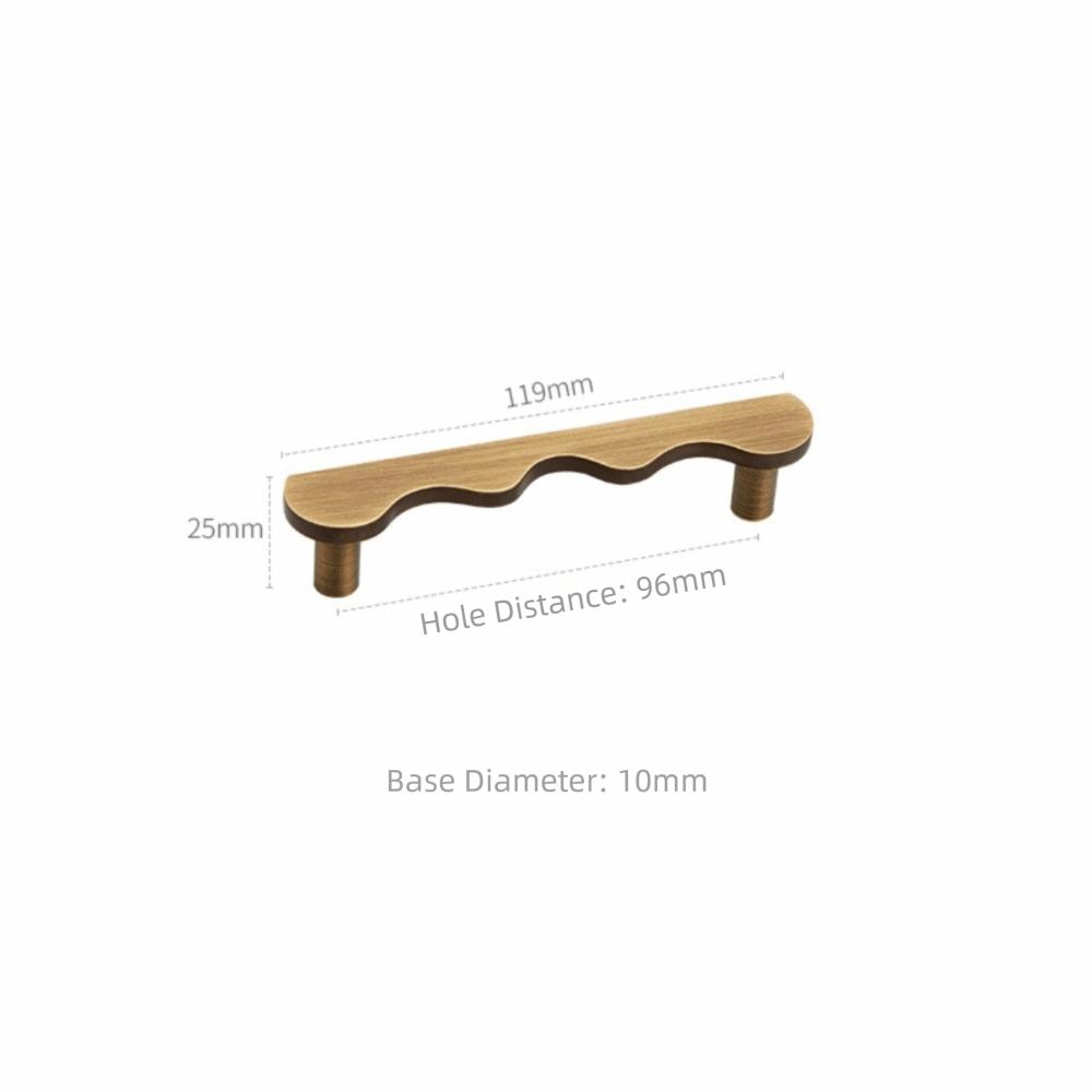 Wave Shape Drawer Pulls Modern Design Furniture Handles Brass Cabinet Handles Kitchen Wardrobe