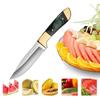 "The Inner Mongolia Hand Knife for Meat and Fruit Is Sharp, Versatile, and Ideal for Use At Home and Outdoors."