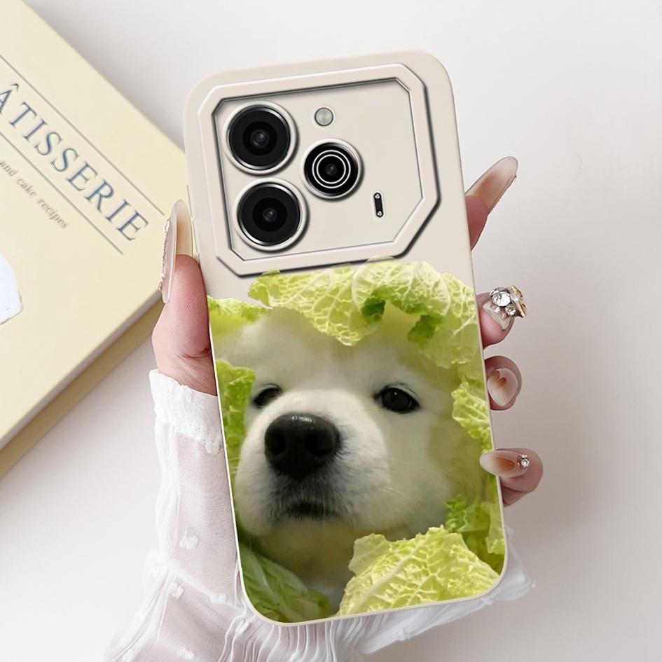 Pova 6 Case For Tecno Pova 6 Pro 5G Silicone Cover Cute Dinosaur Panda Camera Lens Protector Bumper For Tecno Pova6 Pro LI9 Capa