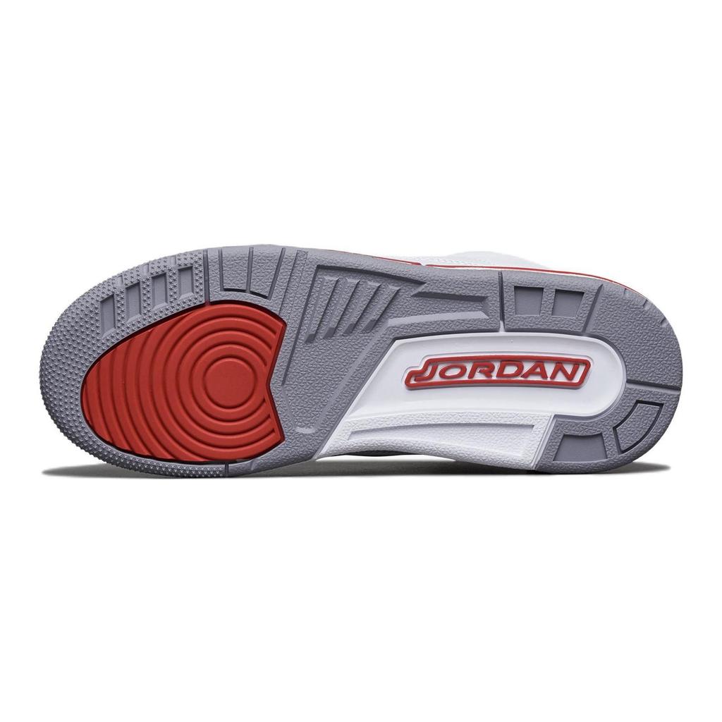 Детские кроссовки Air Jordan 3 Retro GS Fire Red 2022 White Cement-Grey Black DM0967-160