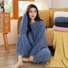 Autumn Women Cozy 2 Piece Sets Soft Thick Velvet Fleece Pullover and Pants Casual Warm Pajama Sets