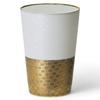 Wooden Made In Japan J-kitchens Cup, Ultra-thin, Light-transmitting Tumbler, Gold, Ajiro, Box, 370ml,
