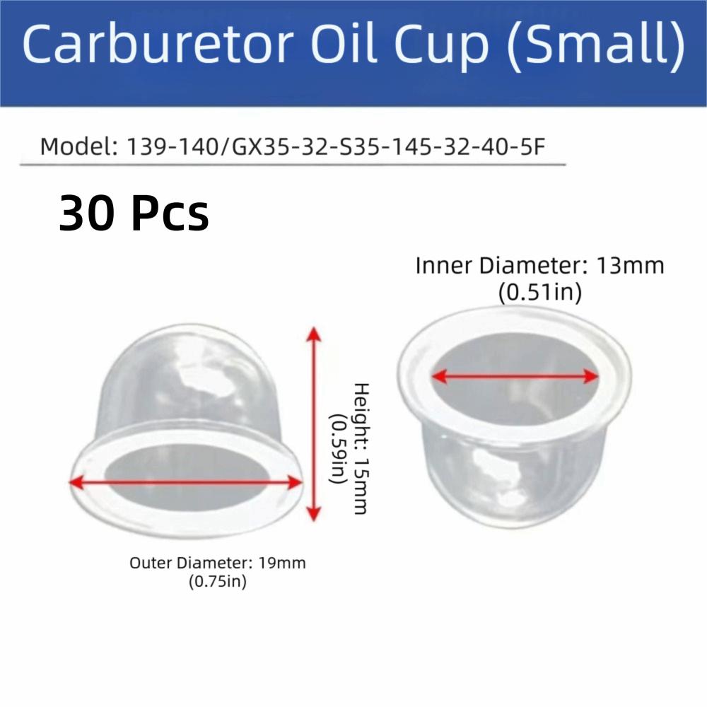 PVC Material Carburetor Primer Bulb 19mm Small Fuel Pump Carb Primer Bulb Cap Chainsaws