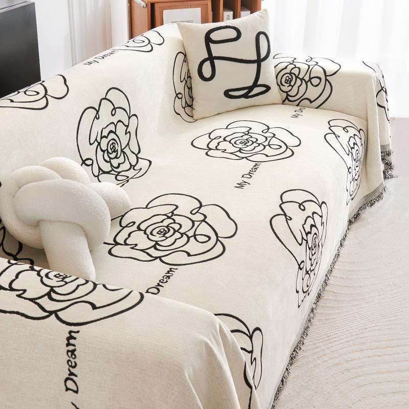 Chenille Sofa Cover Four Seasons General New 2024 Sofa Cushion Non-slip Cover Blanket Cover